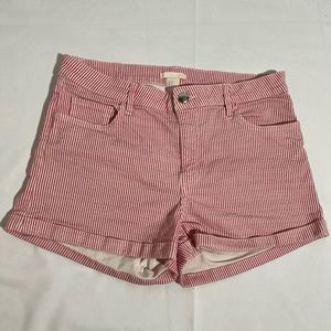 H&M size 8 red and white stripes